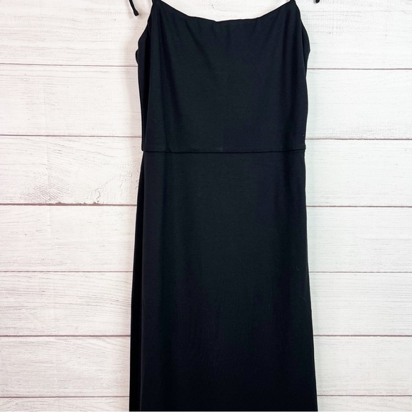 LPA Tank Midi Dress Black Tie Straps Cocktail Sleeveless Size S - Picture 4 of 12